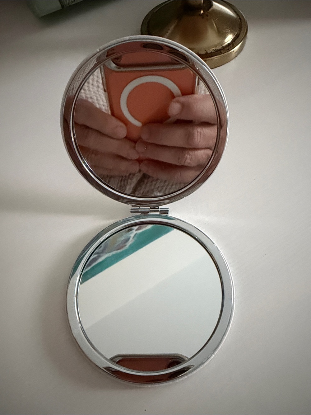 I Love Roma White Decorative Double Mirror Compact - Picture 2 of 4